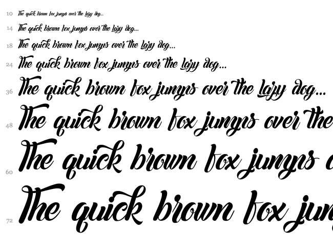 Margueritas font waterfall