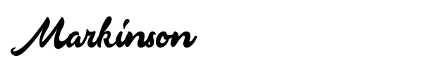 Markinson font preview