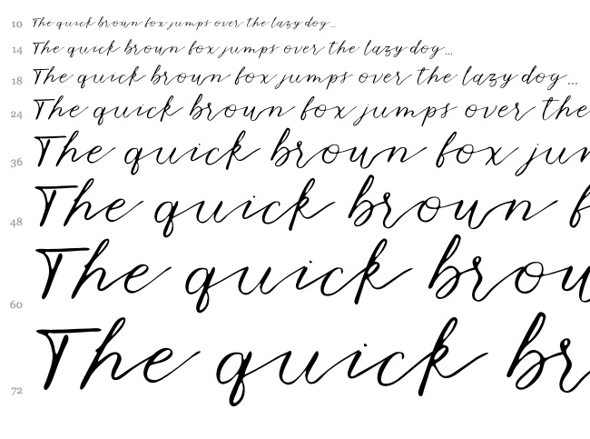 Marmalade font waterfall