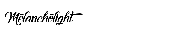 Melancholight font