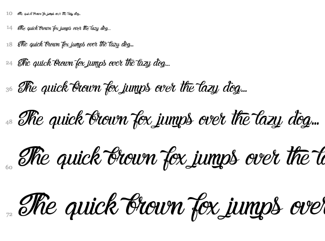 Melancholight font waterfall