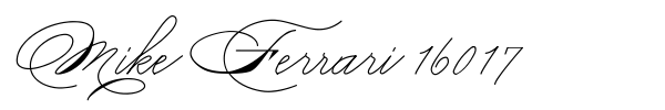 Mike Ferrari 16017 font