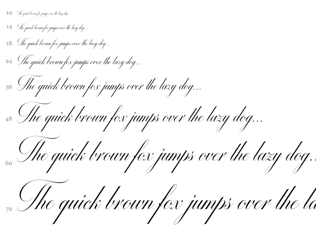 Milton One font waterfall