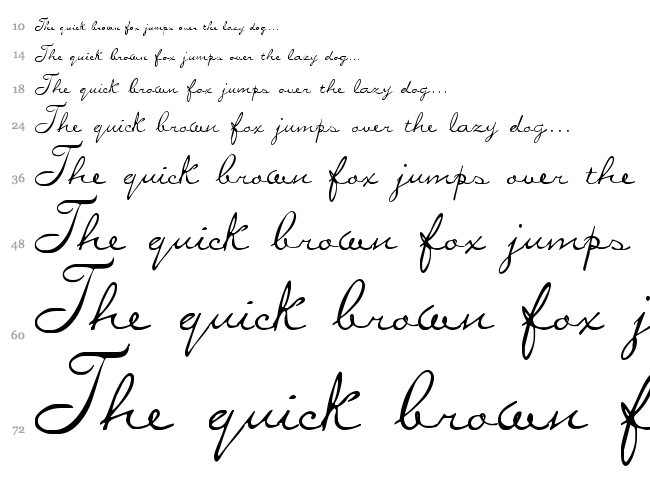 Miss Brooks font waterfall