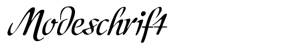 Modeschrift font