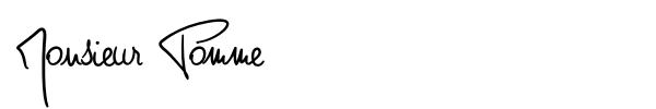 Monsieur Pomme font preview