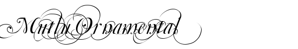 Mutlu Ornamental font