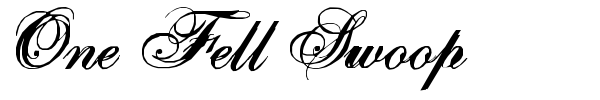 One Fell Swoop font