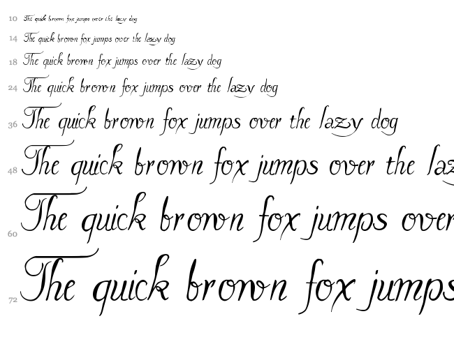 Pavane font waterfall