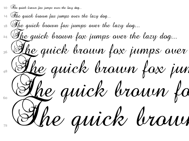 Precious font waterfall