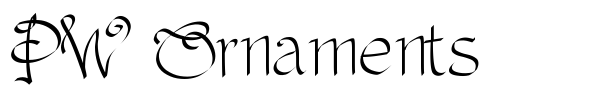 PW Ornaments font
