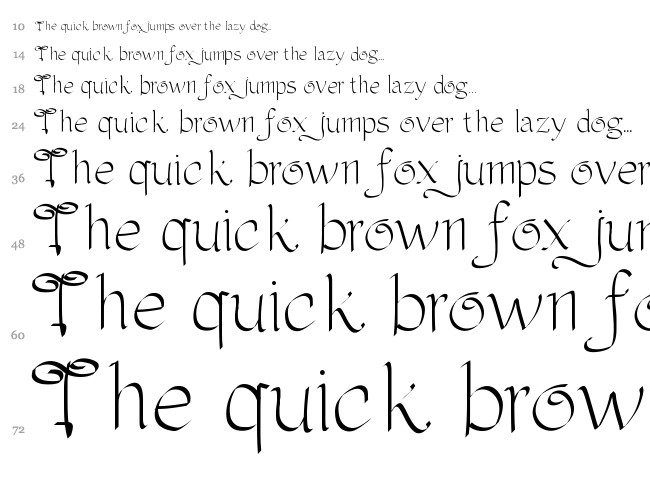 PW Ornaments font waterfall