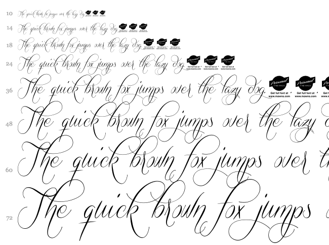Quickier font waterfall
