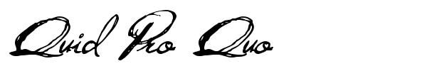 Quid Pro Quo font