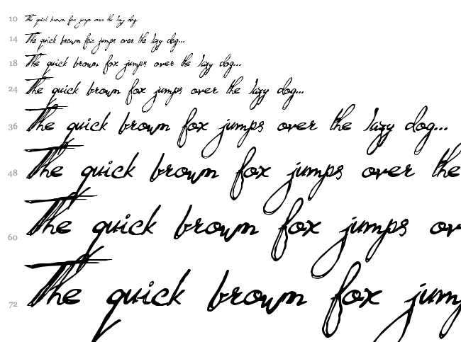 Quid Pro Quo font waterfall