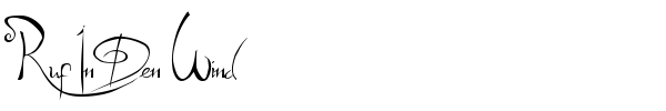 Ruf In Den Wind font