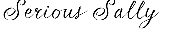 Serious Sally font