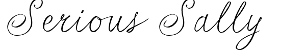 Serious Sally font preview
