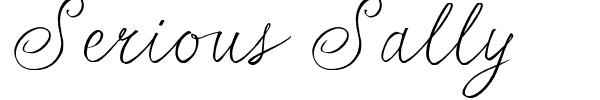 Serious Sally font preview