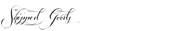 Shipped Goods font