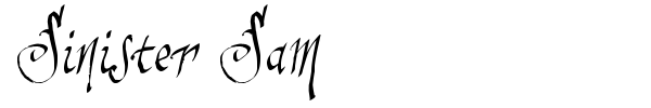 Sinister Sam font preview