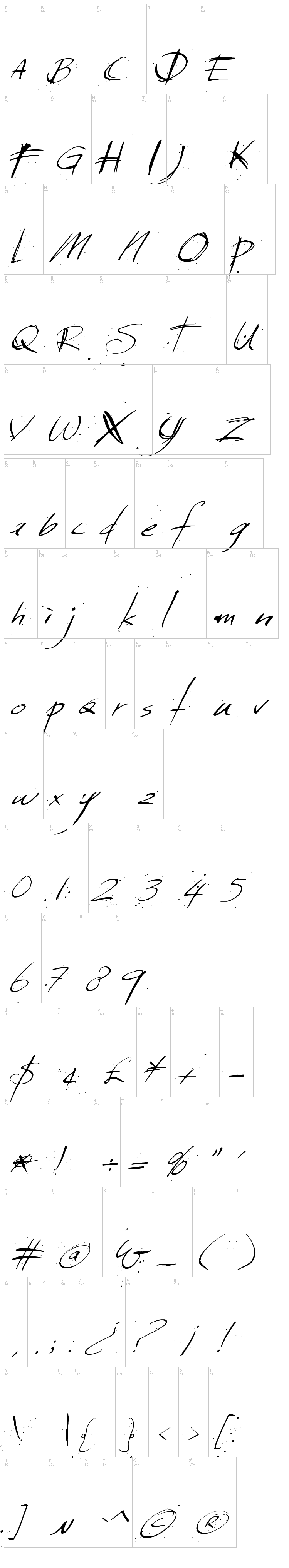 Sunday & Monday font map