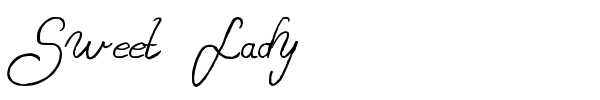 Sweet Lady font