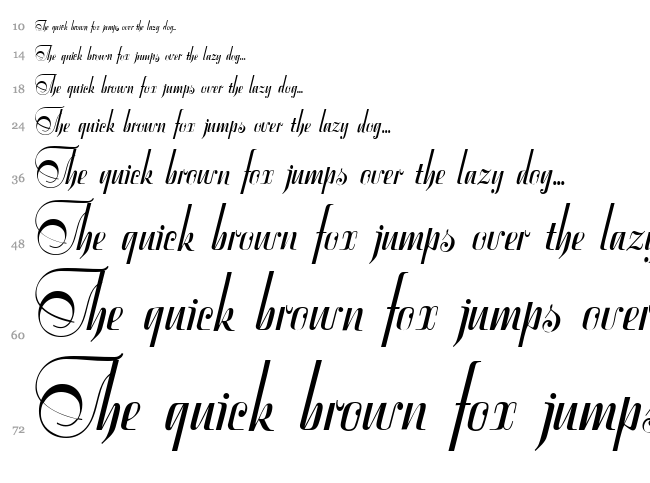 Symphonie CAT font waterfall