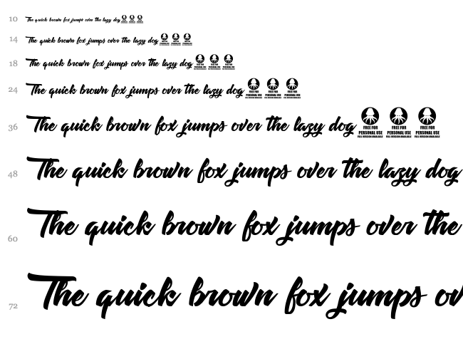 Tastysushi font waterfall