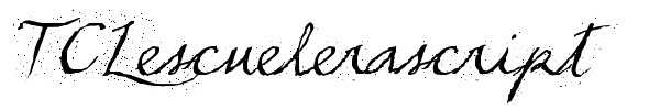 TCLescuelerascript font preview