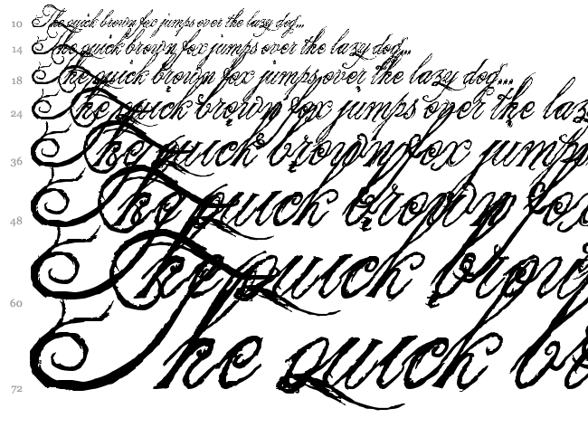 The King & Queen font font waterfall
