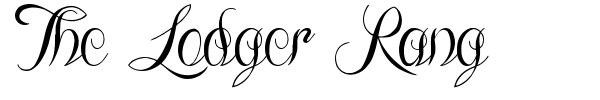 The Lodger Rang font