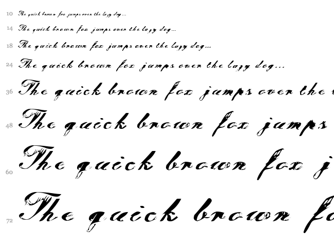 Tragedia font waterfall