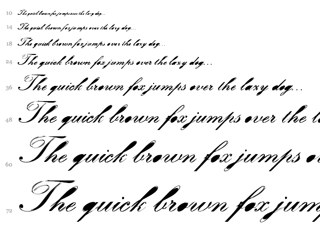 Velvet font waterfall