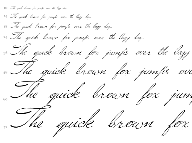Versitia font waterfall