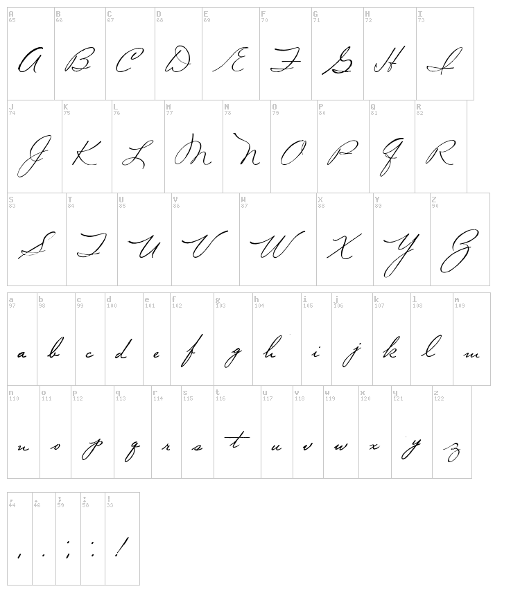 Volstead font map