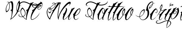 VTC Nue Tattoo Script font preview