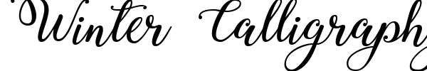 Winter Calligraphy font