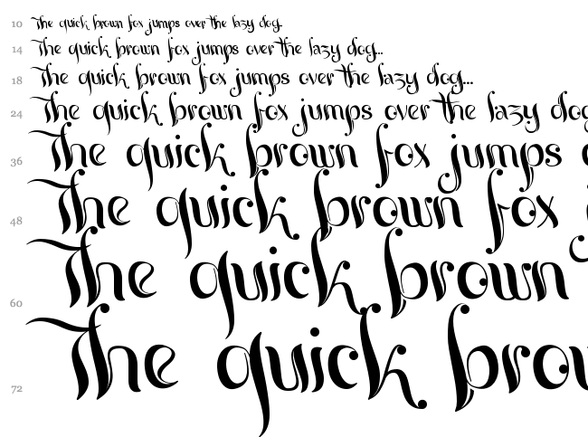 Yoghurt font waterfall