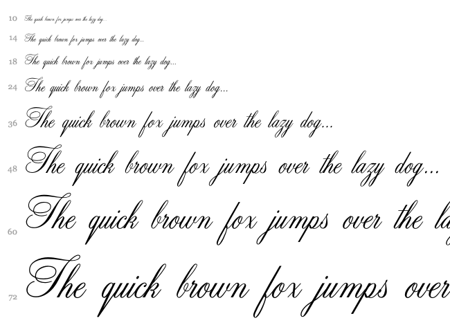 Zenith CP font waterfall