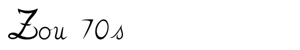 Zou 70s font