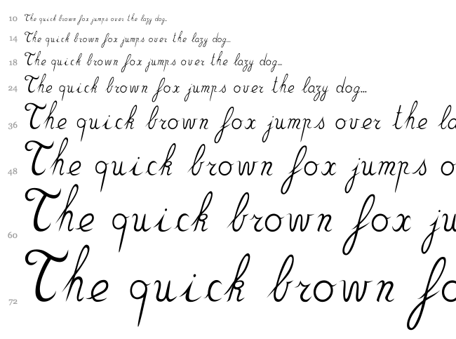 Zou 70s font waterfall