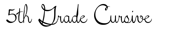 5th Grade Cursive font