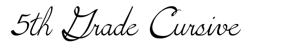 5th Grade Cursive font preview