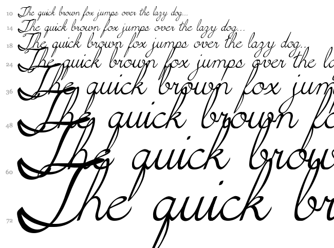 5th Grade Cursive font waterfall