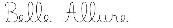 Belle Allure font preview