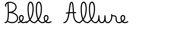 Belle Allure font preview