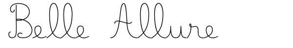 Belle Allure font preview
