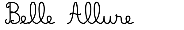 Belle Allure font preview
