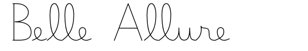 Belle Allure font preview